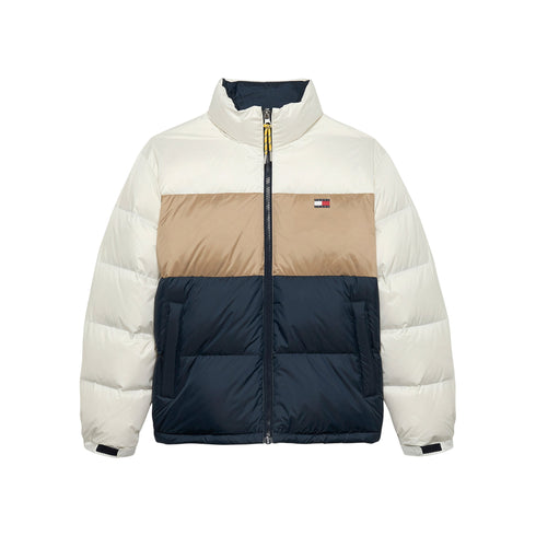 Piumino Uomo Alaska Down Puffer, con collo alto ed inserti a contrasto